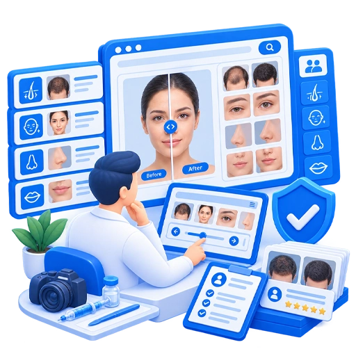 طراحی سایت کاشت مو و کلینیک زیبایی