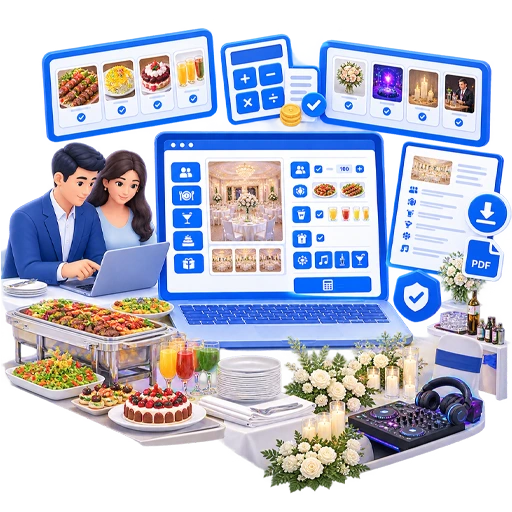 طراحی سایت تشریفات و خدمات پذیرایی